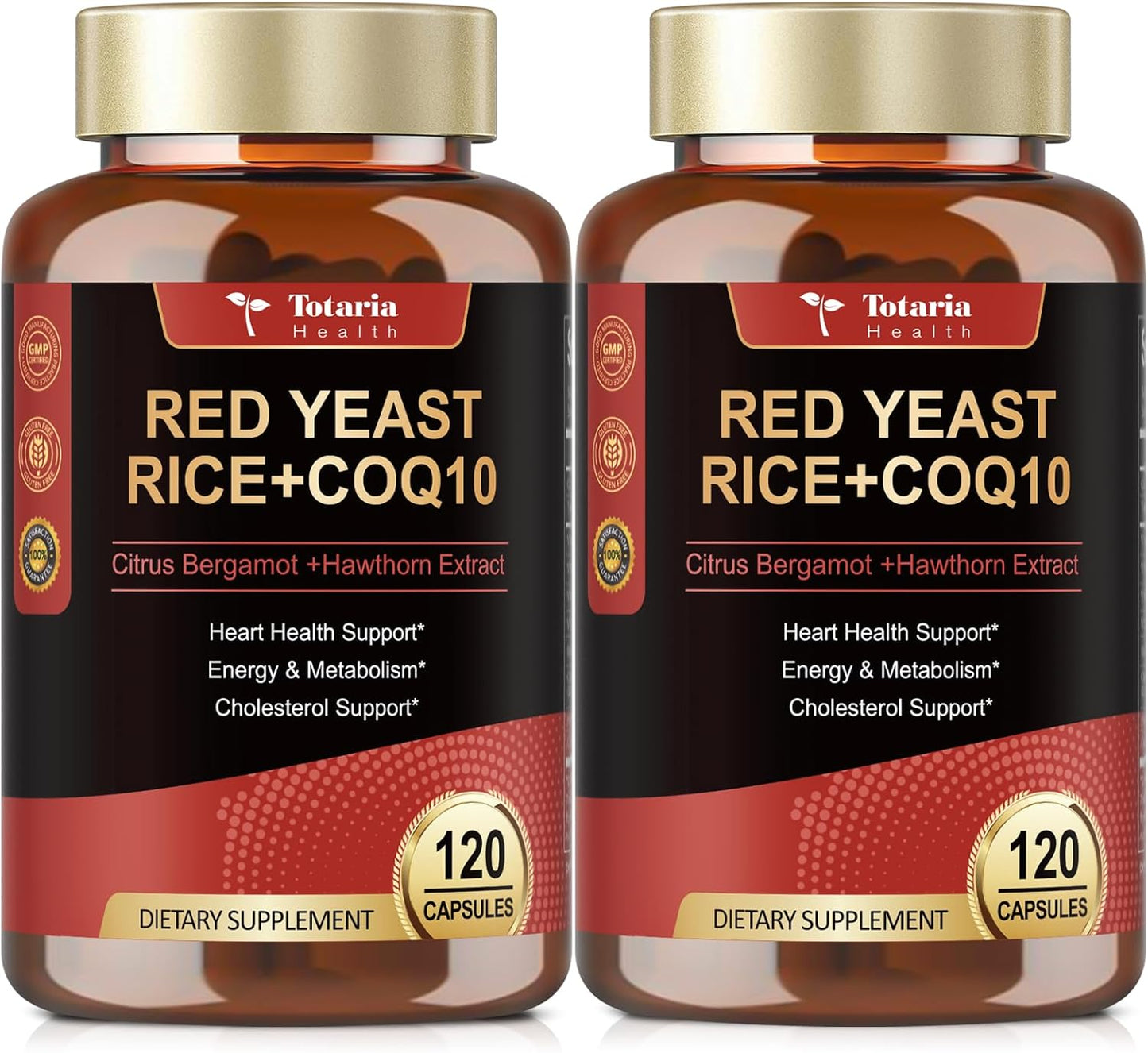 Red Yeast Rice with CoQ10 Supplement for Healthy Cholesterol