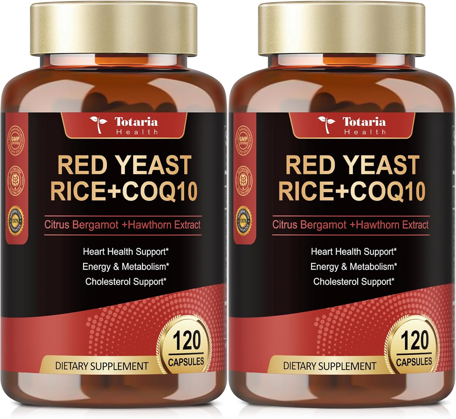 Red Yeast Rice with CoQ10 Supplement for Healthy Cholesterol