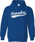 UGP Campus Apparel Hometown Baseball Script Pitcher Hoodie - Omaha