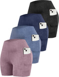 Trendy women's biker shorts with pockets by CHRLEISURE