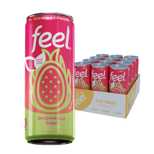FEEL Zero Sugar Energy Drink with Natural Caffeine and Focus