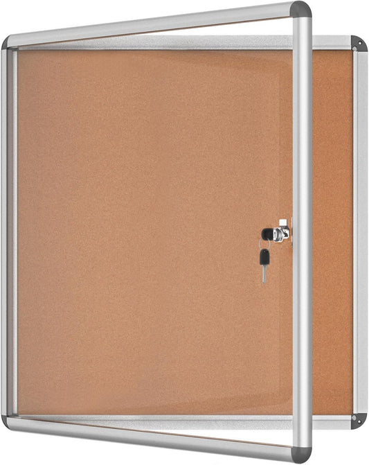 28x26 Enclosed Bulletin Board for School & Office Use