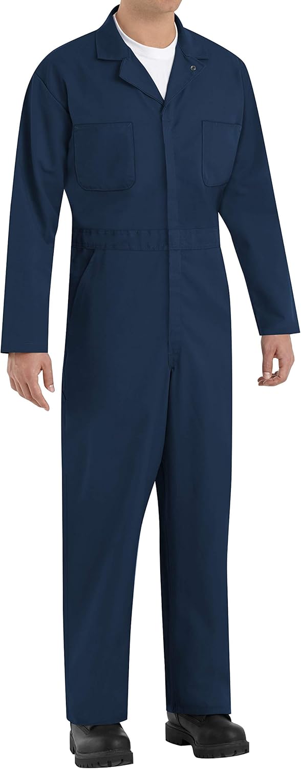 Red Kap Men's Twill Action Back Coverall for Comfort and Durability
