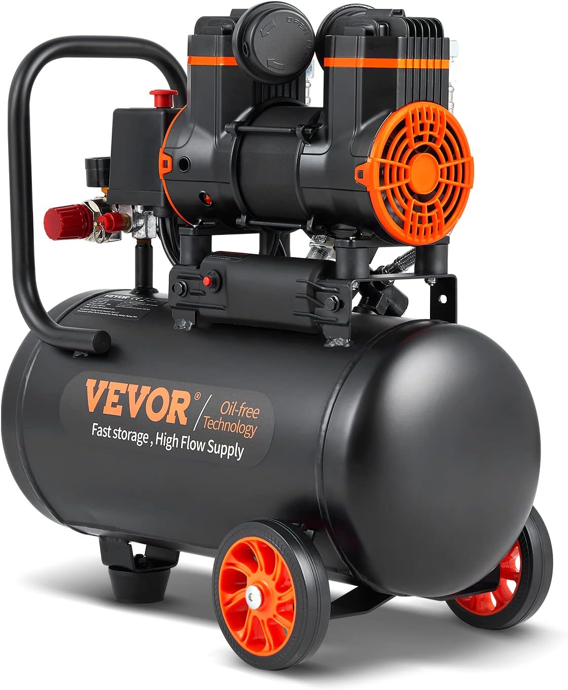 VEVOR 4.8 Gallon Ultra Quiet Air Compressor - Powerful 116PSI Pressure