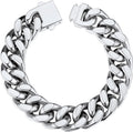 ChainsHouse Stainless Steel Cuban Link Bracelet for Men - Solid Look