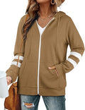 Bofell Womens Active Long Sleeve Zip Up Hoodies for Comfort