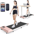 DeerRun Walking Pad Smart Raceable Under Desk Treadmill - Compact Home