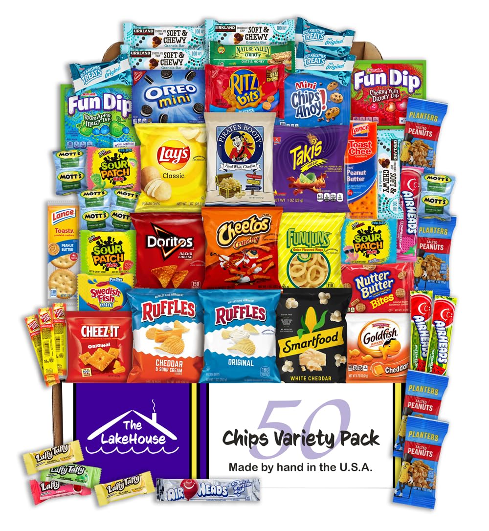Chips Variety Pack 50 Count - Perfect Snack Sampler for All