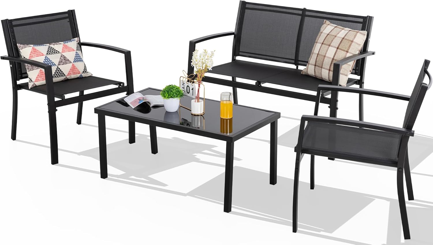 Shintenchi 4 Pieces Patio Furniture Set for Outdoor Relaxation