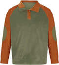 Mens Corduroy Sweatshirt American Flag Print Pullover - Patriotic