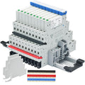 10Pcs Miniature Electromagnetic Relay 24V Coil DC/AC - Compact DIN