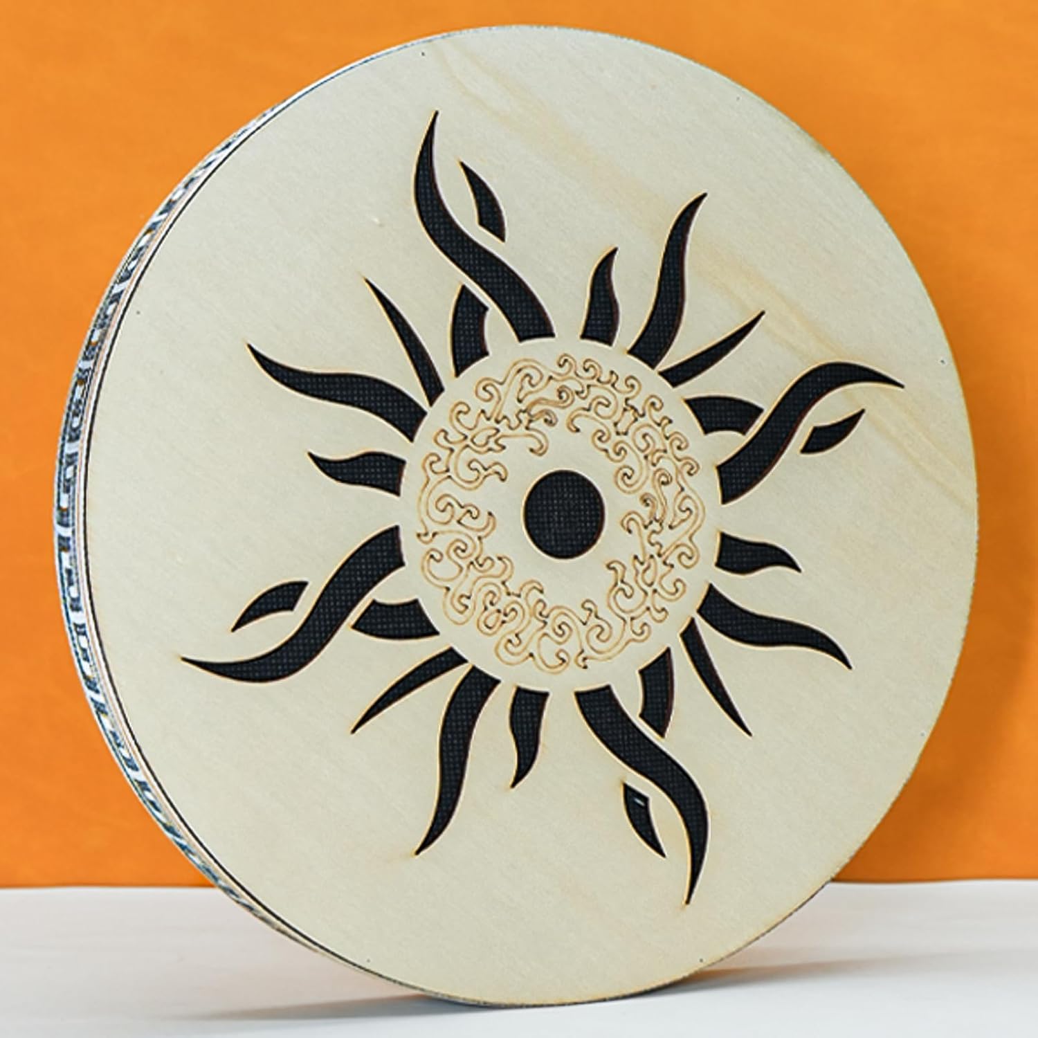Wooden Ocean Drum for Sound Healing and Yoga Meditation