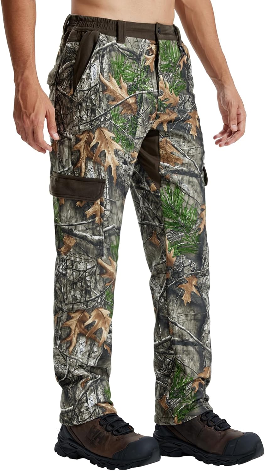 LOOGU Men's Camo Hunting Pants - Windproof & Water-Resistant