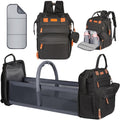 Diaper Bag Backpack Large Black - 3-in-1 Travel Changing Station