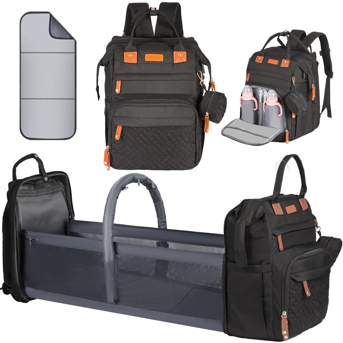 Diaper Bag Backpack with Changing Table for New Parents