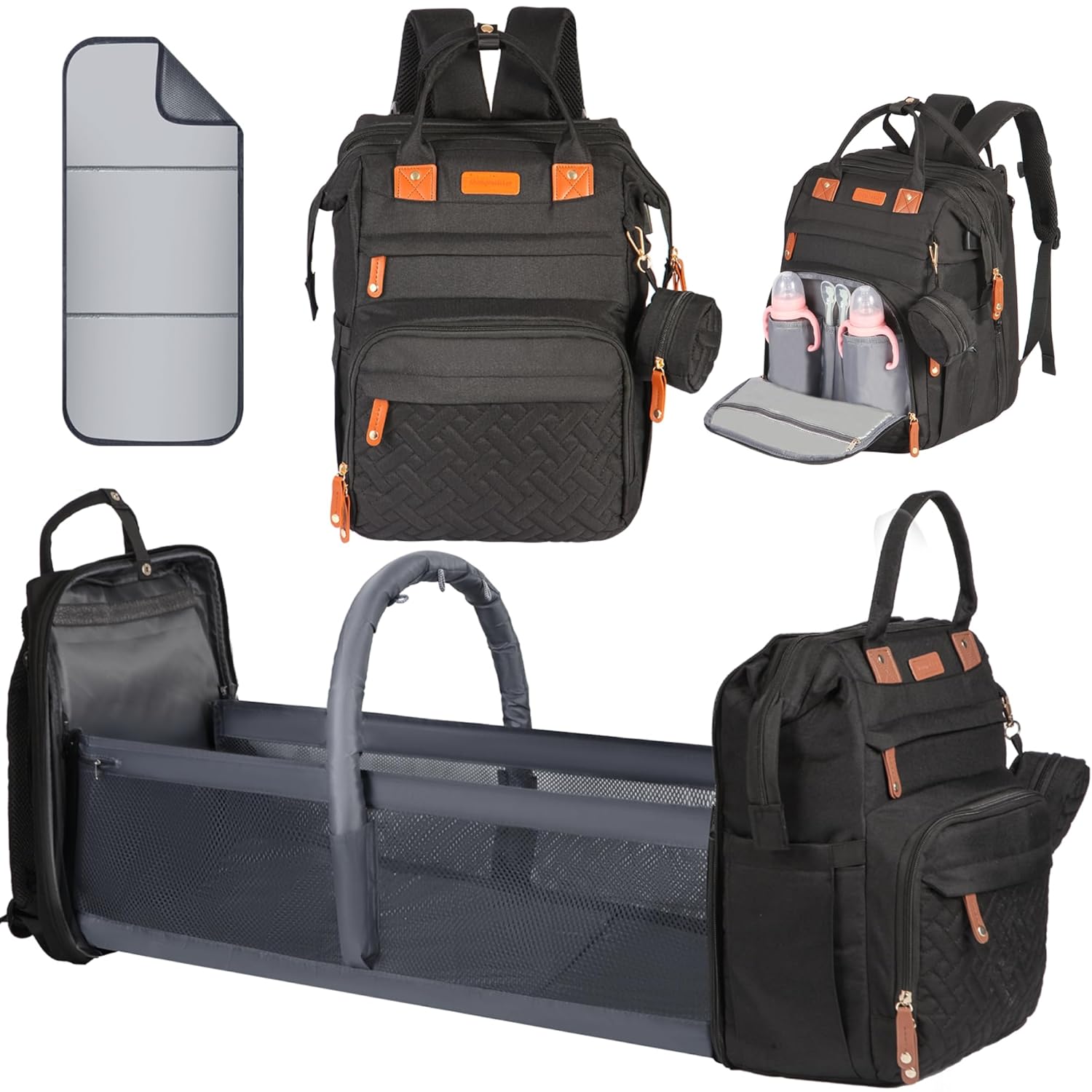 Diaper Bag Backpack with Changing Table for New Parents