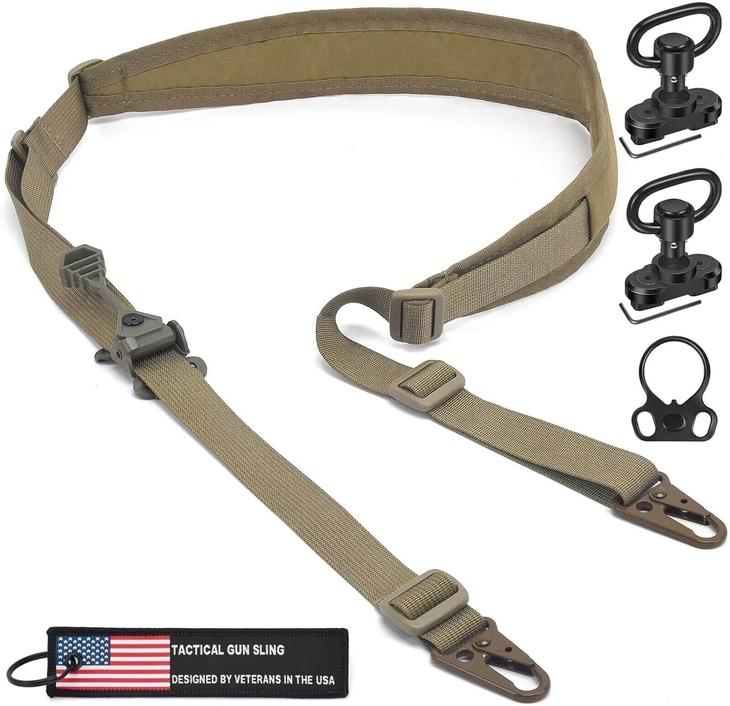 WarBull 2 Point Rifle Sling with Quick Adjust and HK Hook