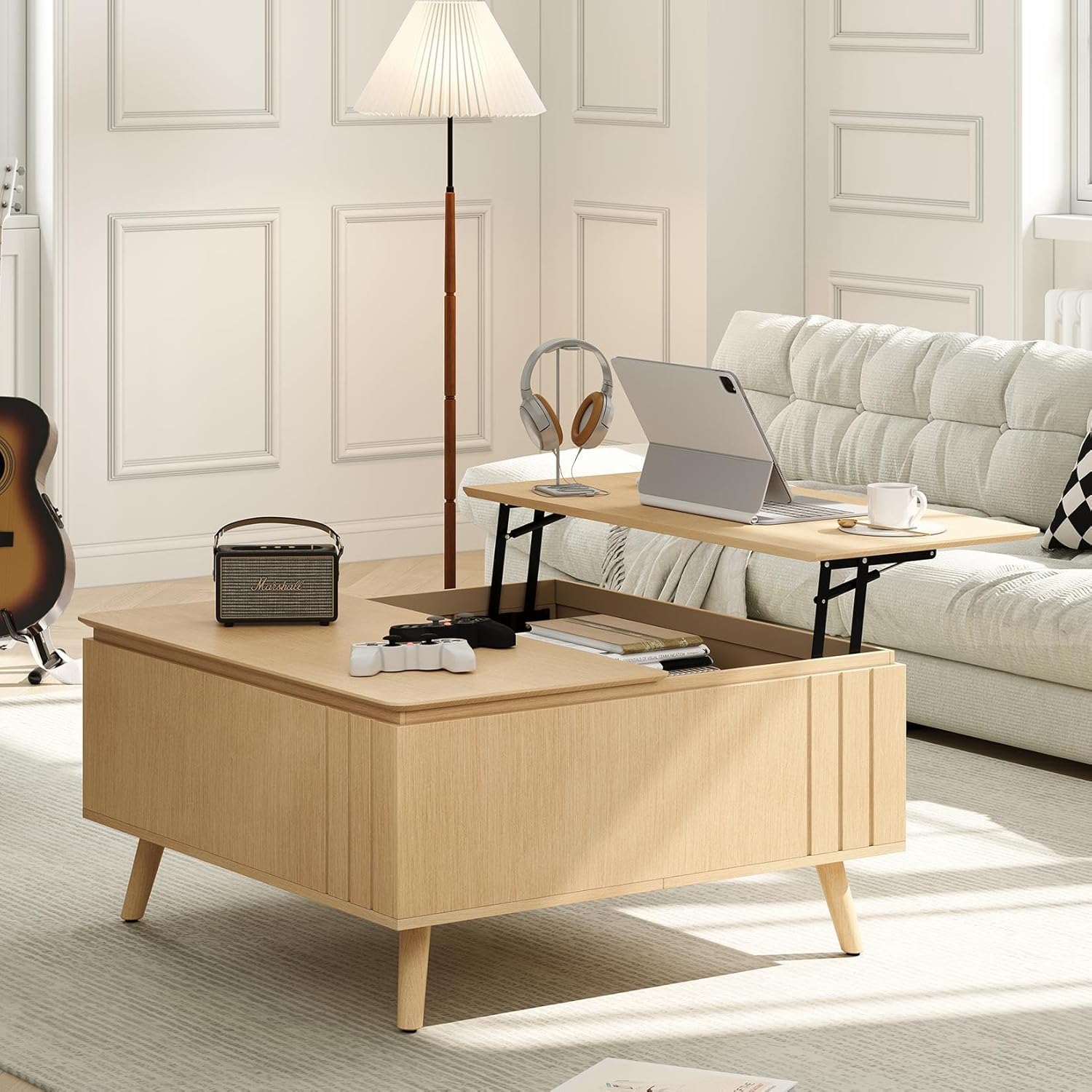 36.2 Lift Top Coffee Table with Storage for Modern Living Rooms