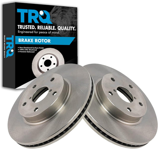 TRQ Front Brake Rotors Set Vented for 2015-2019 Subaru Legacy
