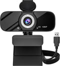 USB HD Webcam 1080P with Built-in Microphone - Wide Angle, Tripod