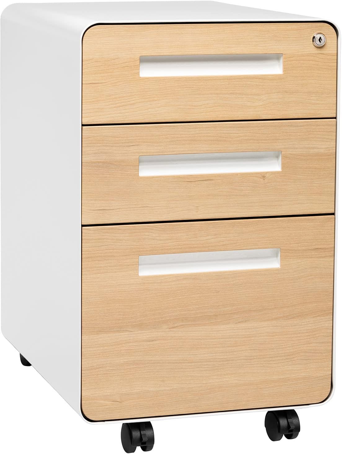Stockpile 3 Drawer File Cabinet with Lock for Modern Offices