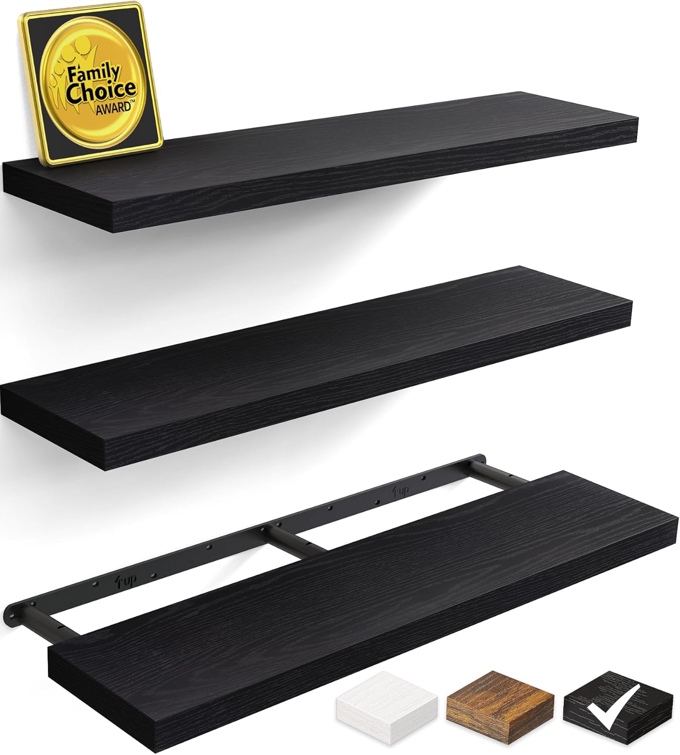 BAYKA Floating Shelves for Wall - Rustic 36in Wood Shelves