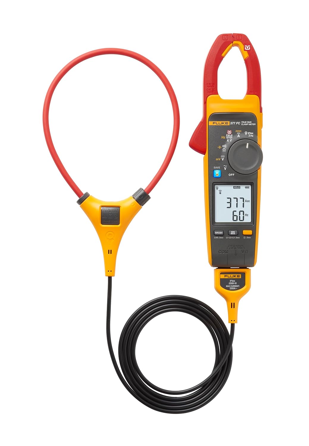 Fluke 377FC AC/DC TRMS Non-Contact Voltage Clamp with iFlex