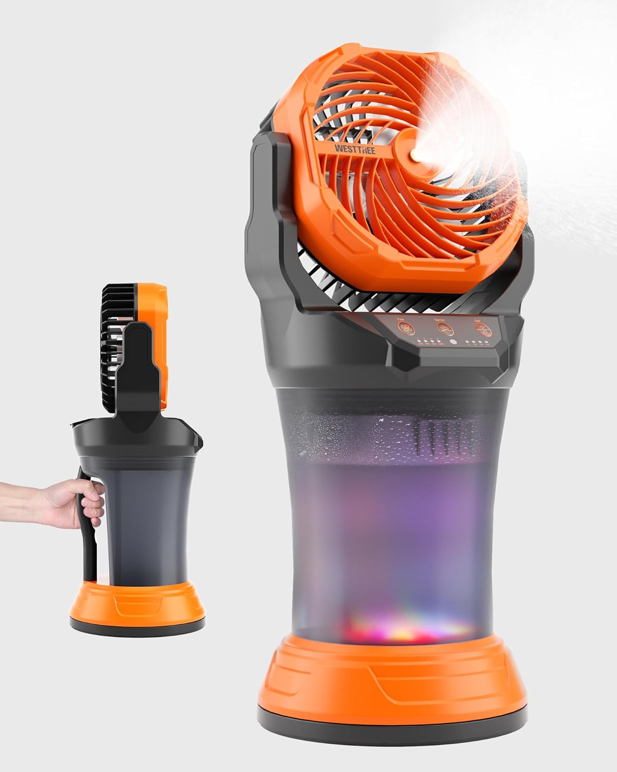 Portable Misting Fan with Large Battery for Outdoor Cooling