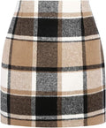 Plaid Mini Skirt for Women High Waist A Line Bodycon (Style 2BG4)