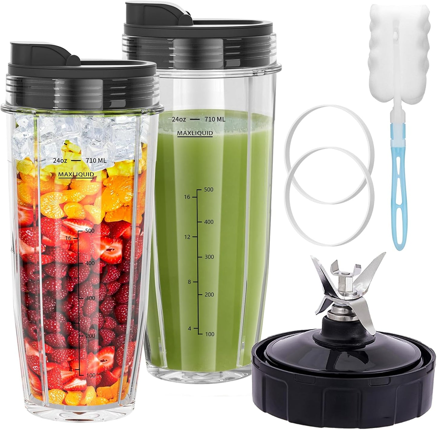 Revorit 24oz Ninja Blender Cups and Blade Set