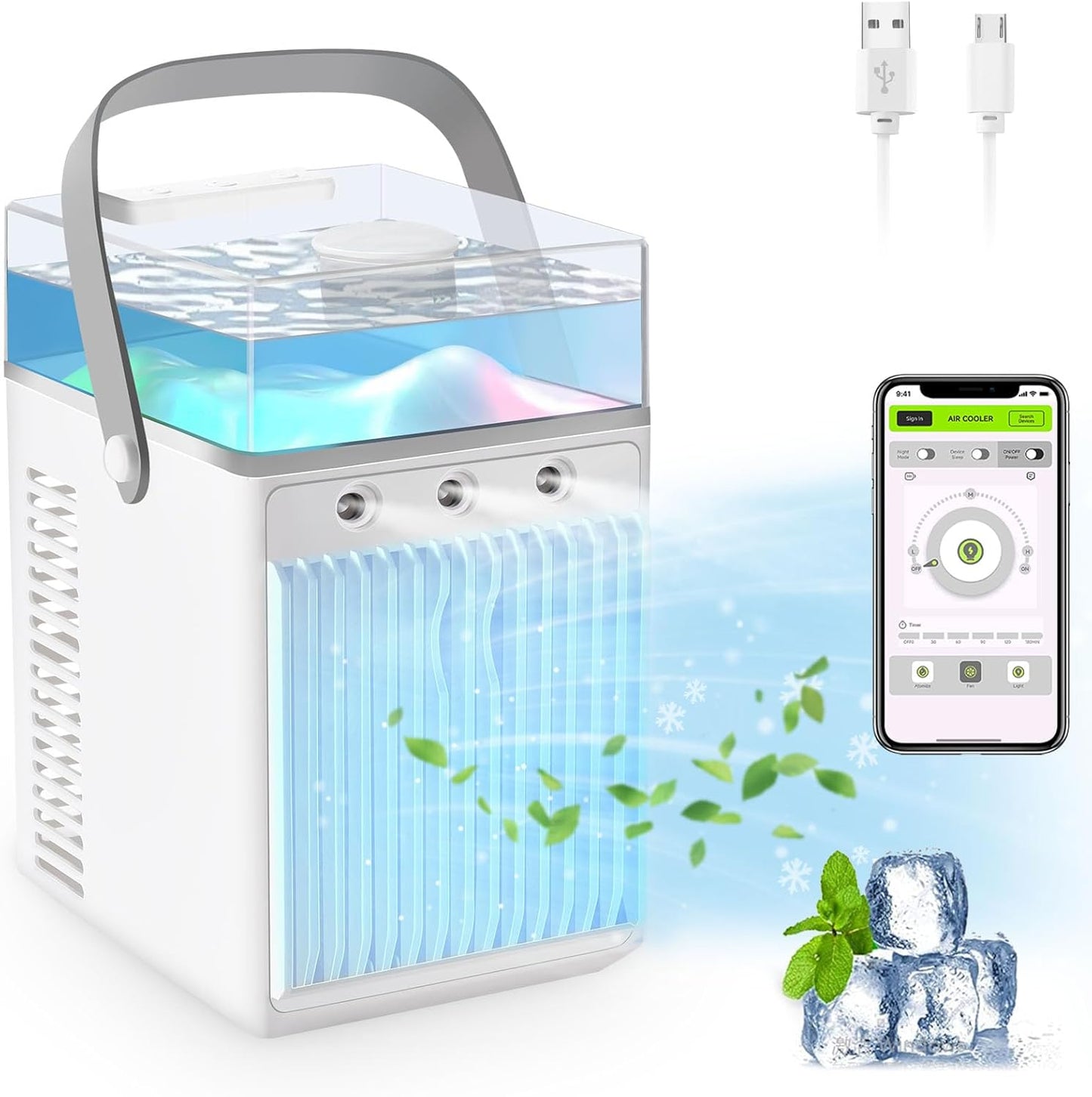 Portable 4-IN-1 Mini Air Conditioner: Cool Anywhere!