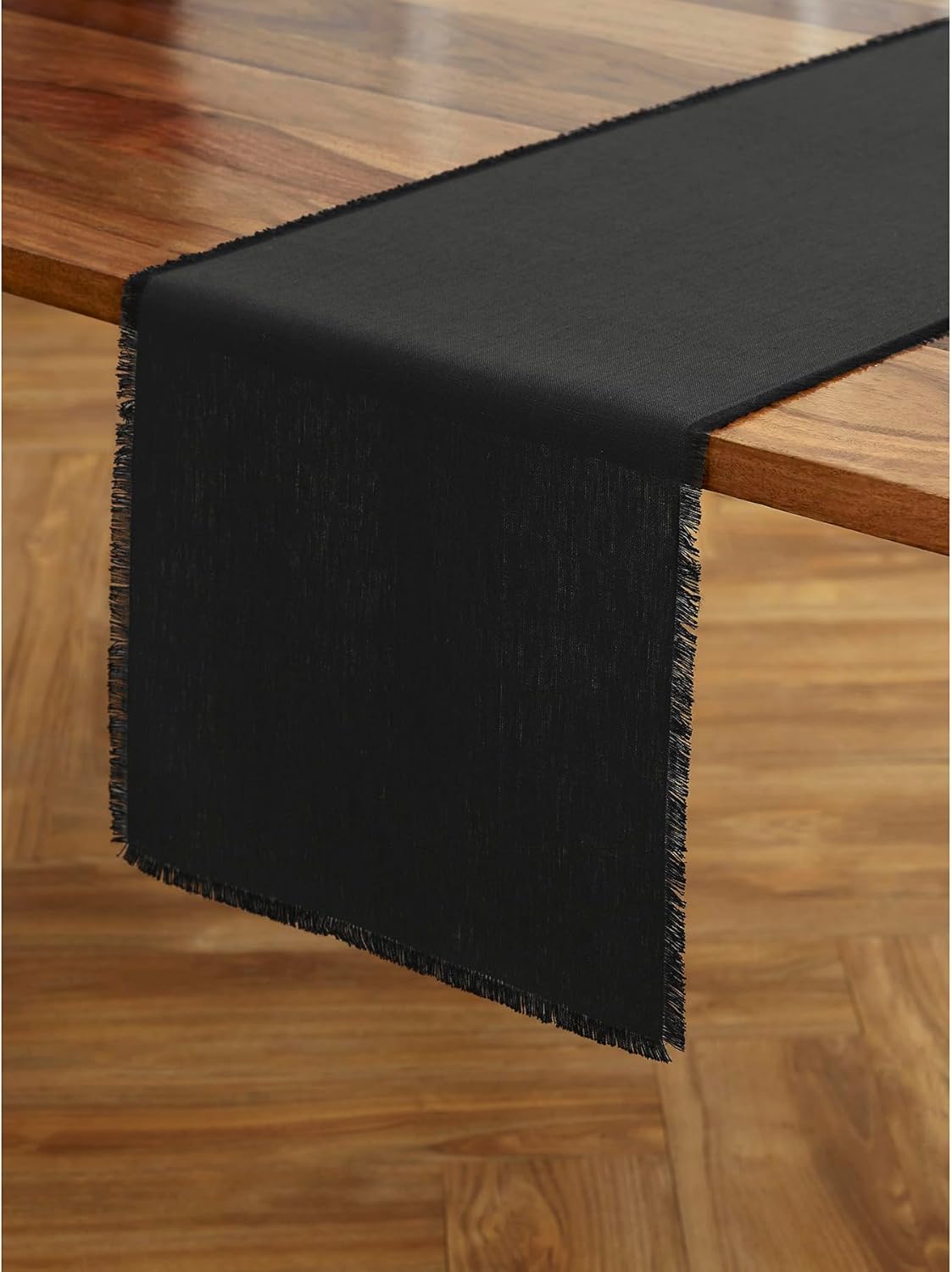 Elegant Black Table Runner 14 x 60 Inch for All Occasions