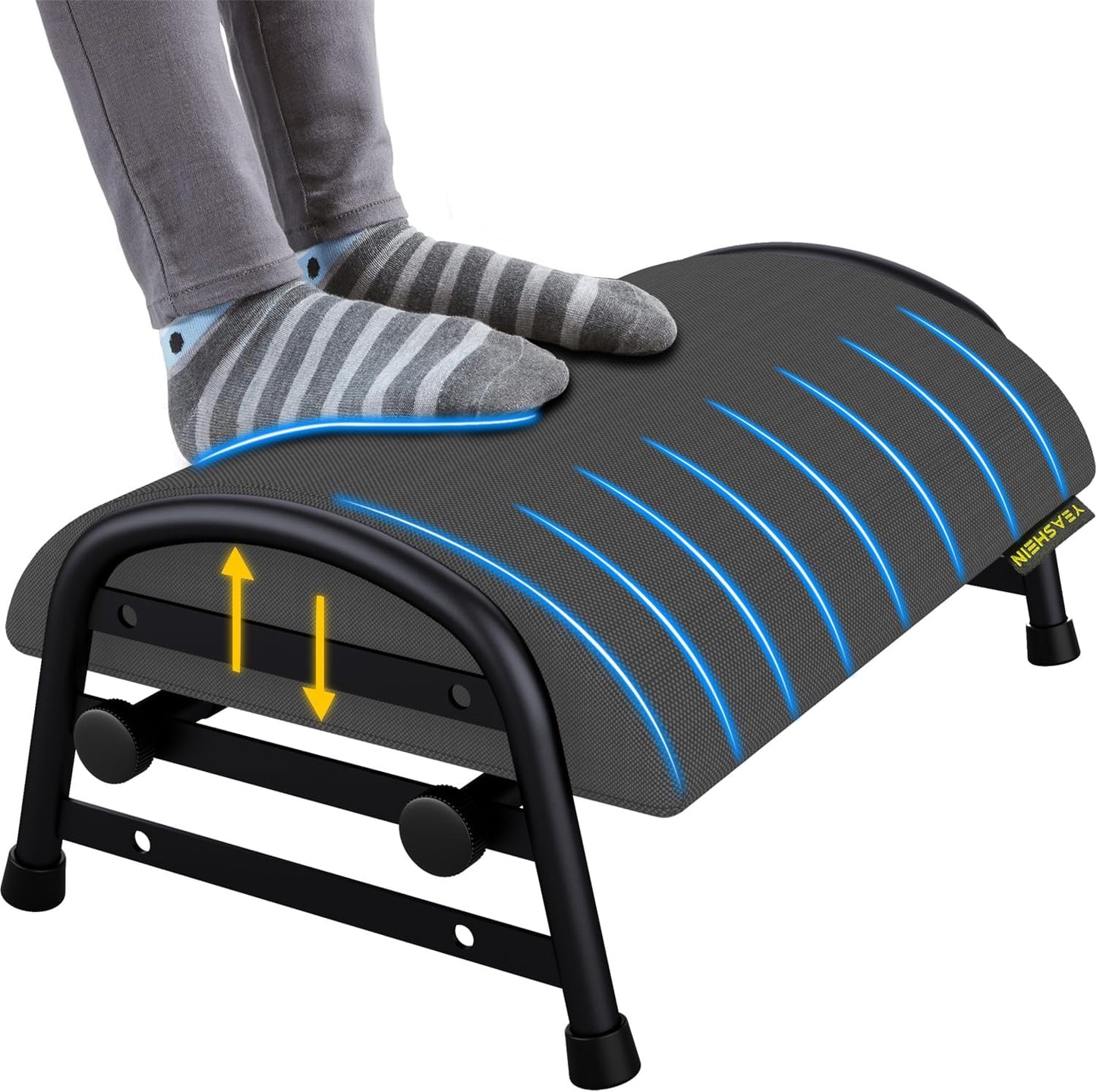 Comfortable Foot Stool for Desk with Adjustable Height Design