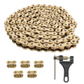 520 Gold Motorcycle Chain 120 Links with Chain Breaker - Heavy Duty