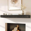 60x8x3 Fireplace Mantel - Handcrafted Hollow Rustic Floating Shelf