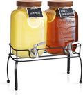 Glass Drink Dispenser for Parties 1 Gallon Beverage Dispenser