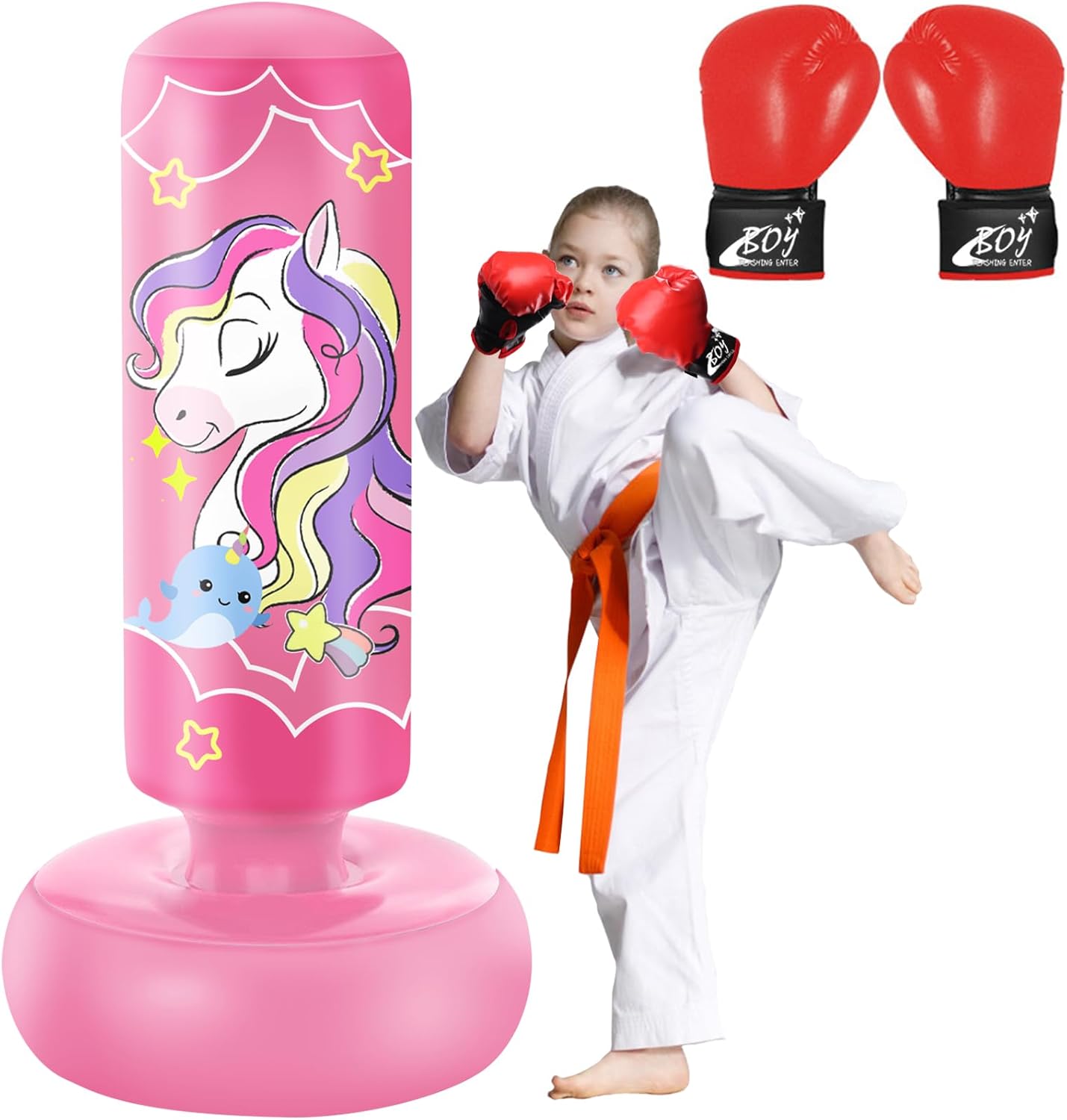 Freestanding Kids Punching Bag Set - Relieve Energy
