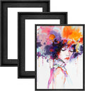 Floating Frame for 5x7 in Canvas Painting - 3 Pack Black