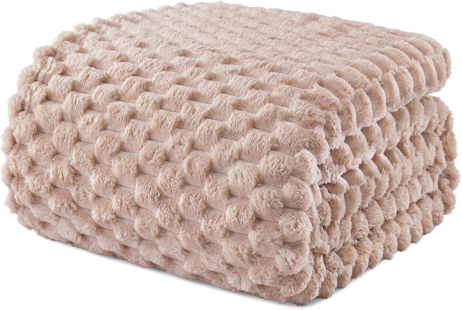 Cozy King Size Fleece Blanket for Bed - Stylish Jacquard Design