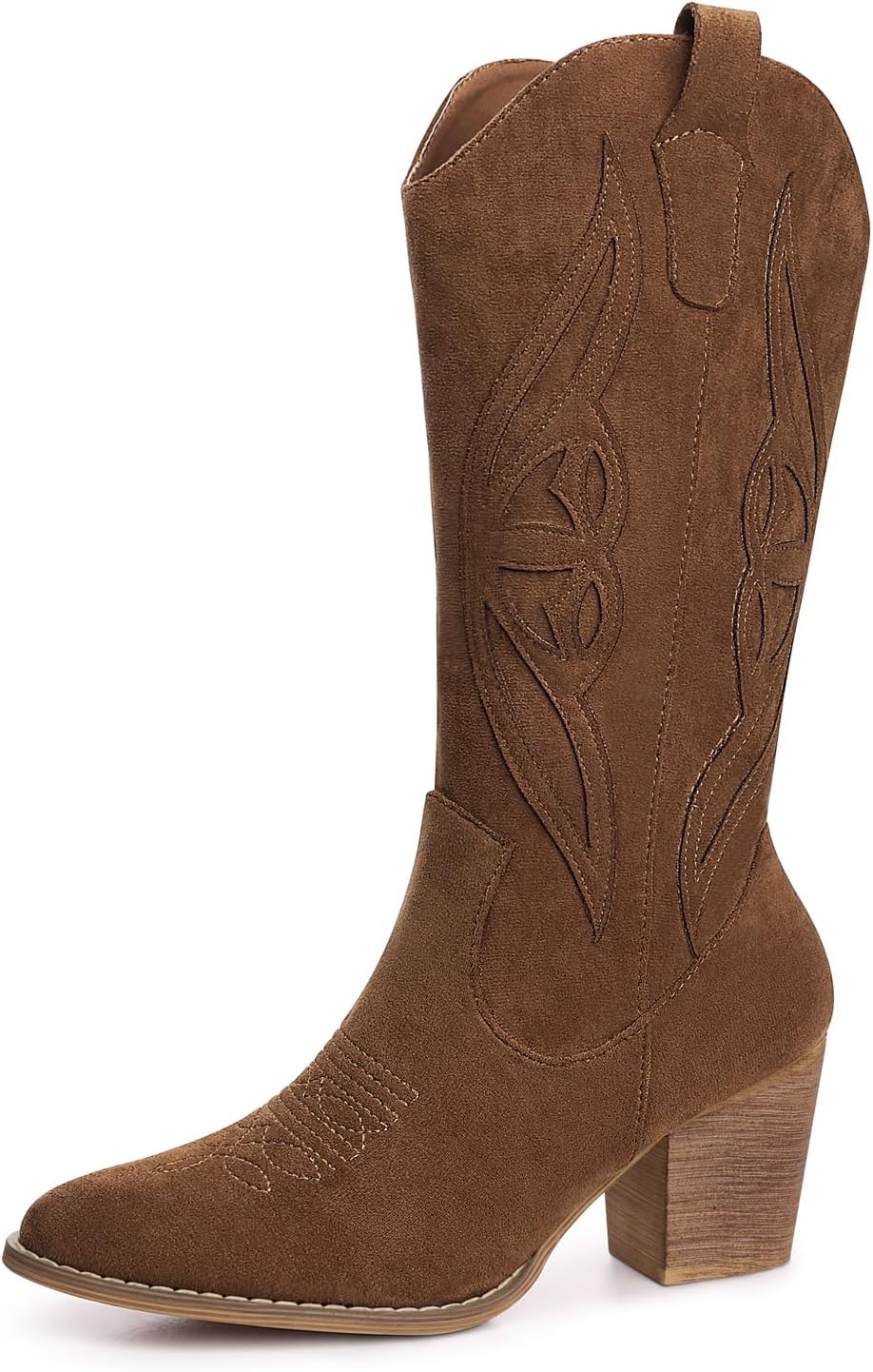 SHIBEVER Cowboy Boots for Women: Stylish Mid Calf Booties