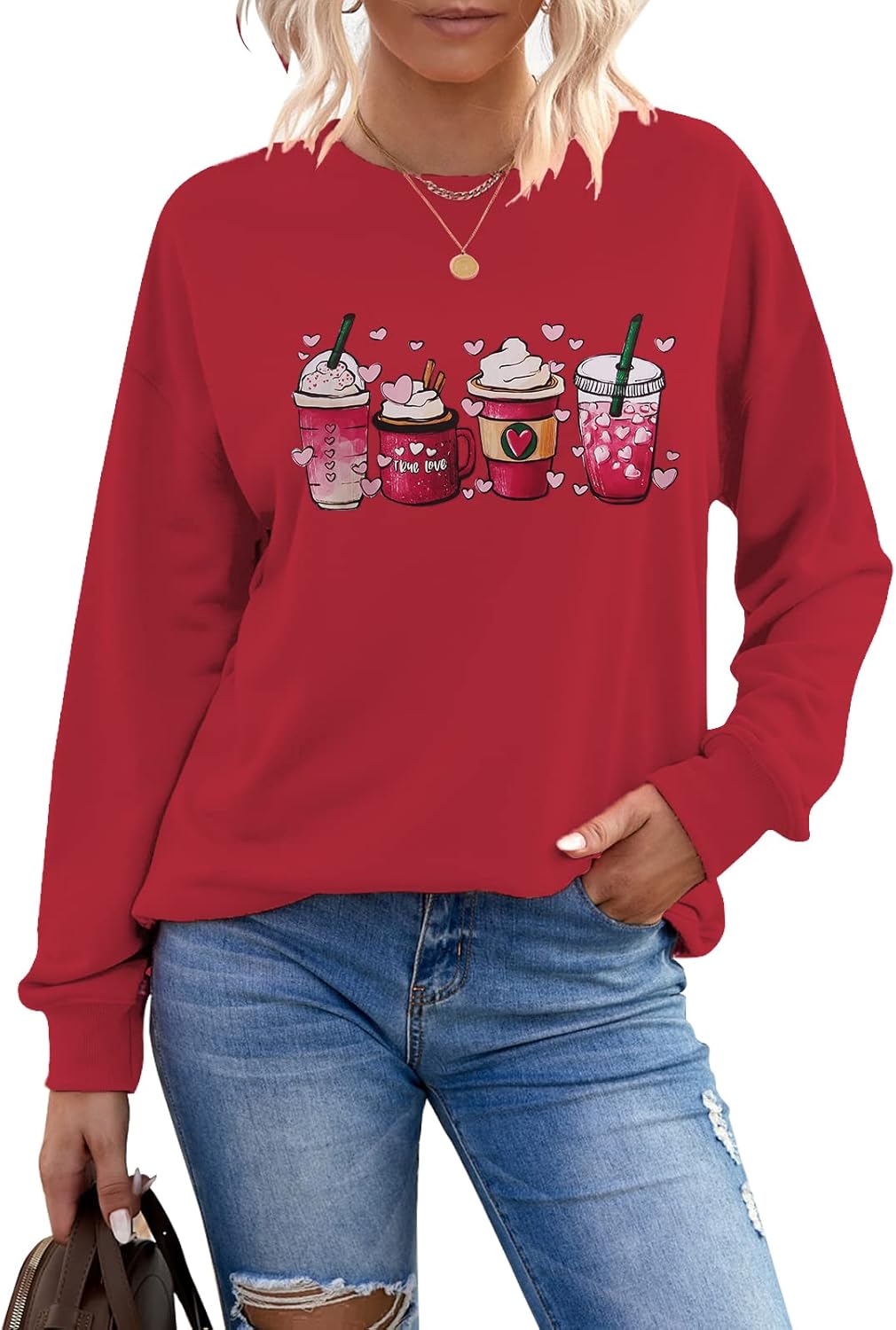 Valentine's Day Love Heart Sweatshirt by CM WODRO