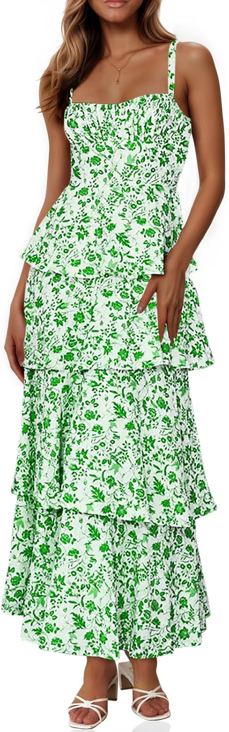 Fisoew Womens Floral Maxi Dresses for Summer Fun and Style