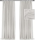 100% Blackout Curtains 96 in Long - Thermal Linen Panels for Bedroom