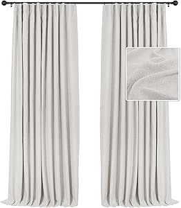 100% Blackout Curtains for Bedroom and Living Room - Beige