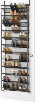 Over The Door Shoe Rack 36 Pair 12 Tier Organizer - Space Saving