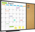 Magnetic Calendar Whiteboard & Corkboard Combo 28 x 20 in - Wall