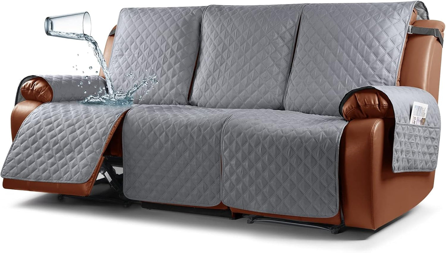 Ruaozz Waterproof Recliner Sofa Cover for 3 Seater Couches
