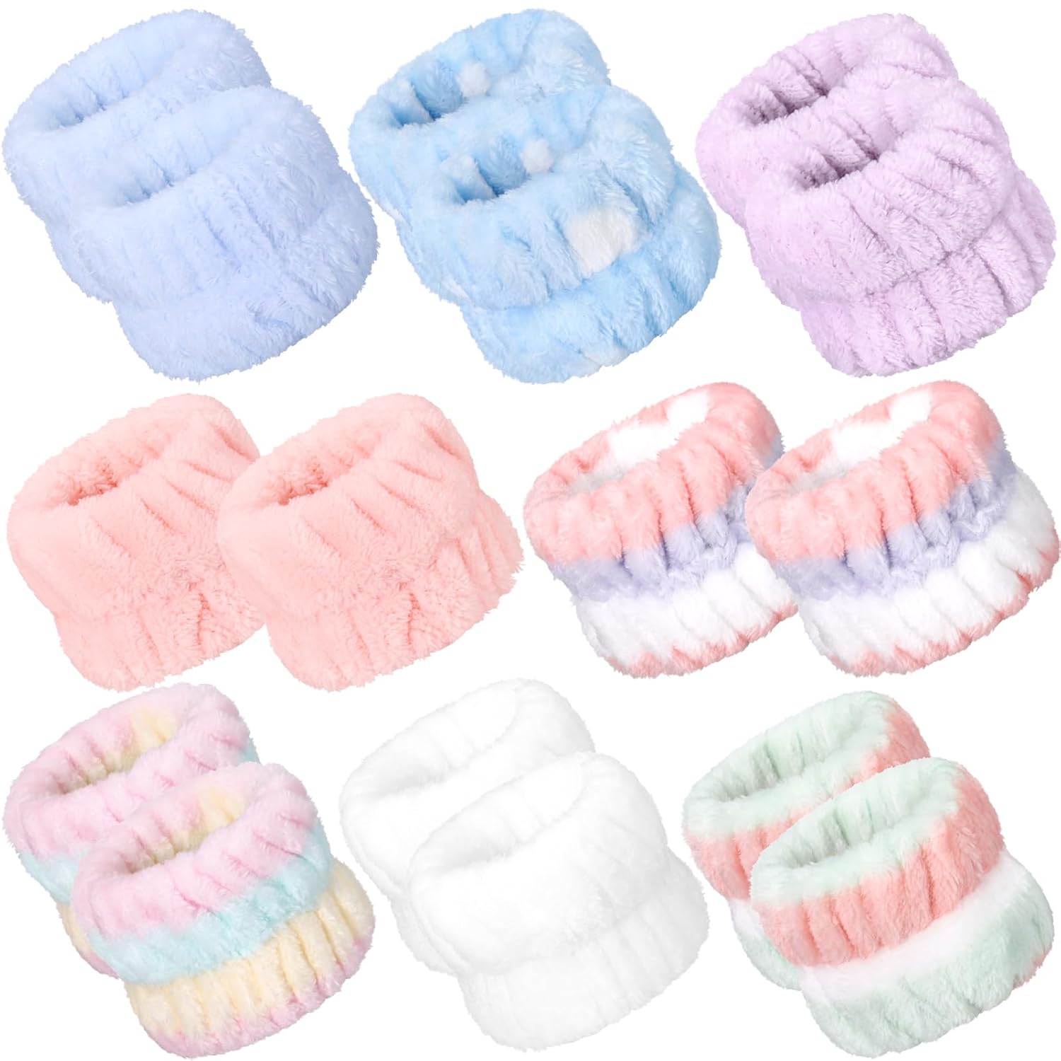 Crowye 16 Pc Microfiber Scrunchies - Prevents Liquid Spills! Cute Patterns