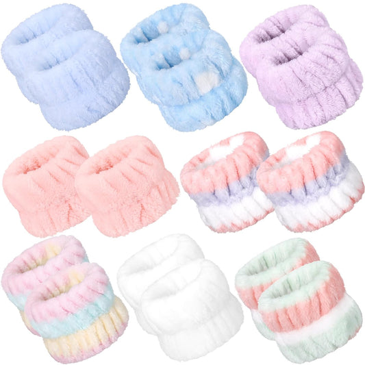 Crowye 16 Pc Microfiber Scrunchies - Prevents Liquid Spills! Cute Patterns