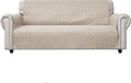 78in Beige Waterproof Quilted Sofa Slipcover - Nonslip Protector